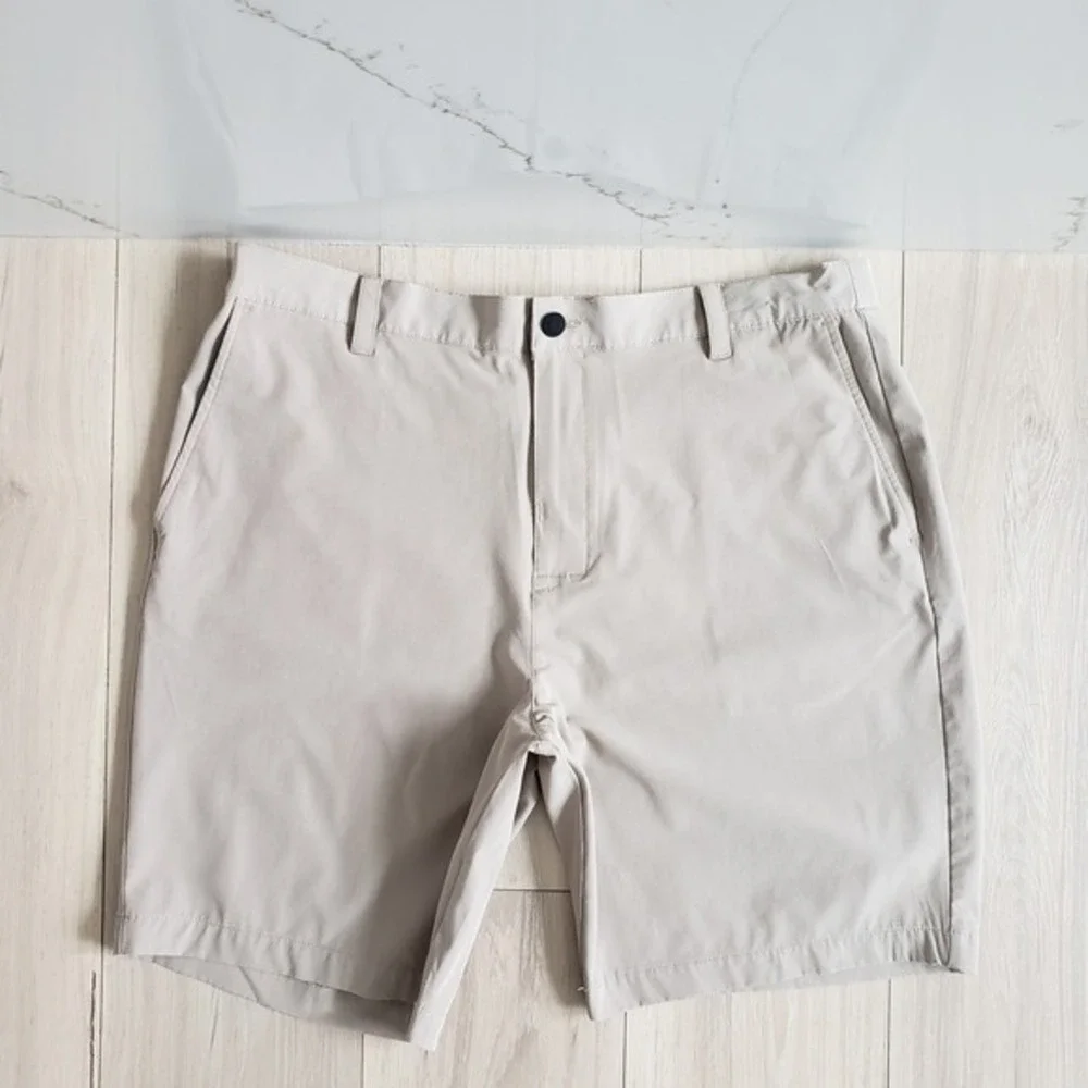 Banana Republic Shorts Mens 40 Beige Performance‎ Tech Golf Chino Pocket